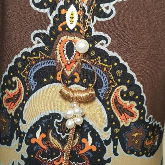 Brown Dress w Free Necklace - Picture 2 of 3